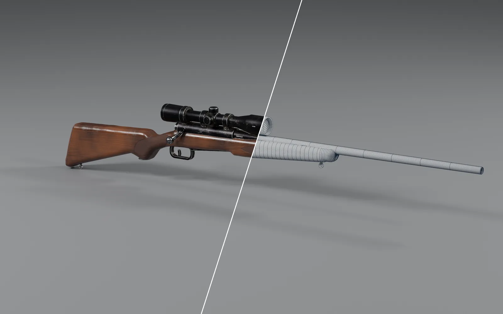 Fusil de cerrojo con visor