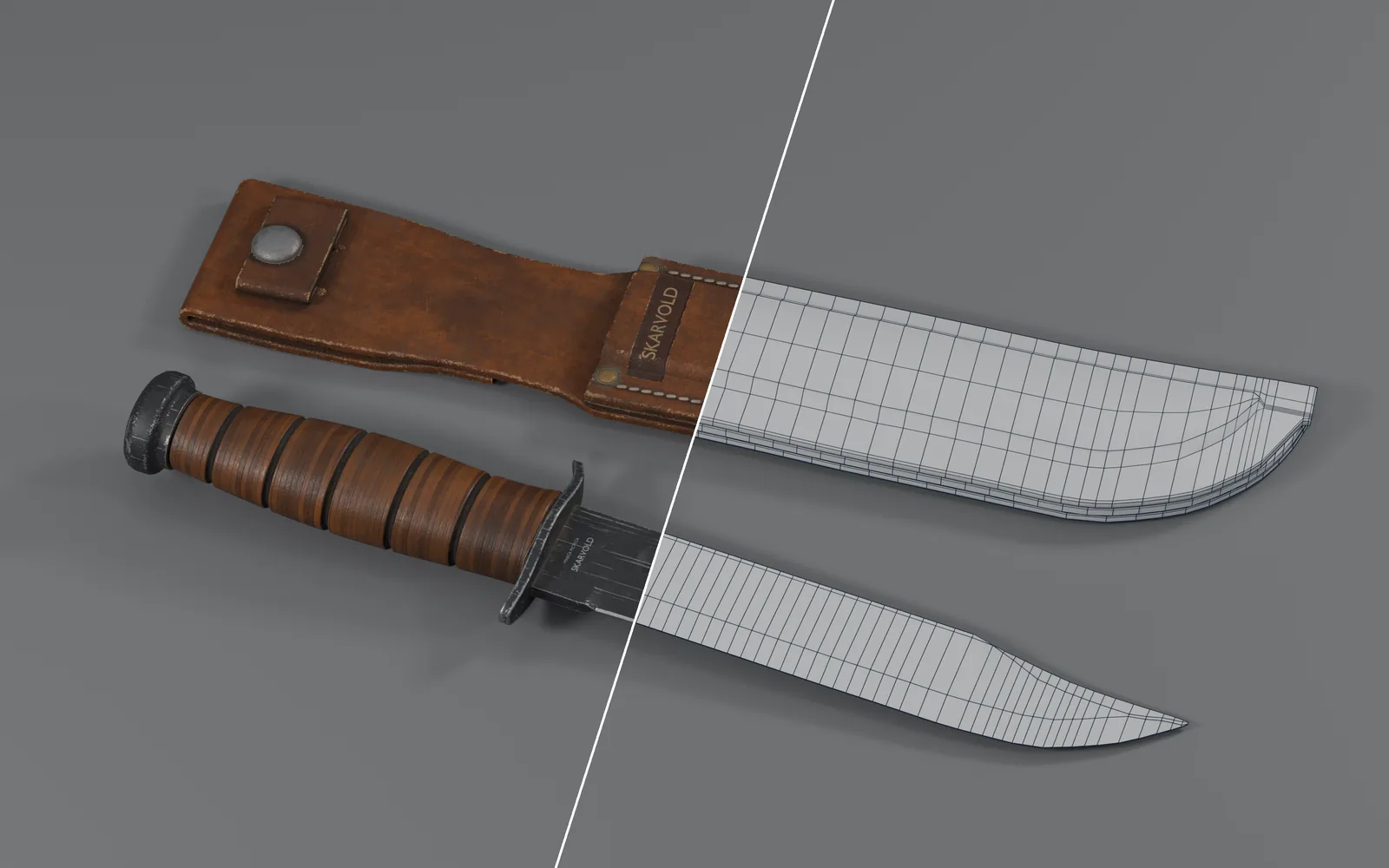 Cuchillo de combate con funda
