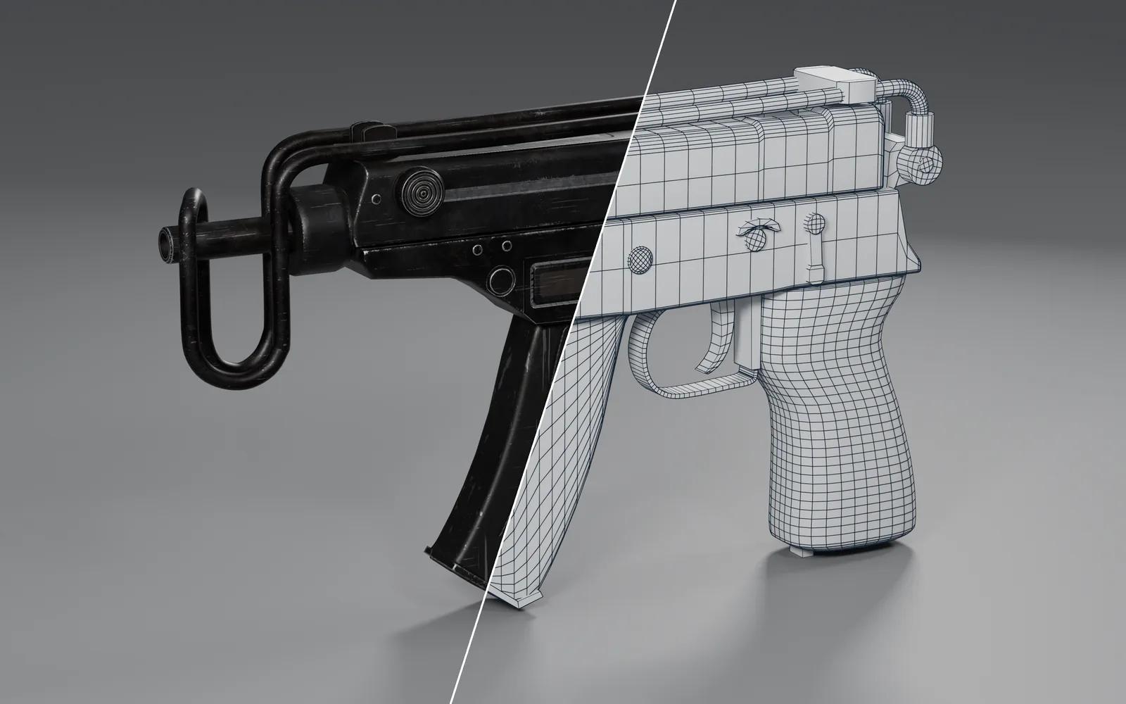 Subfusil compacto con culata plegable