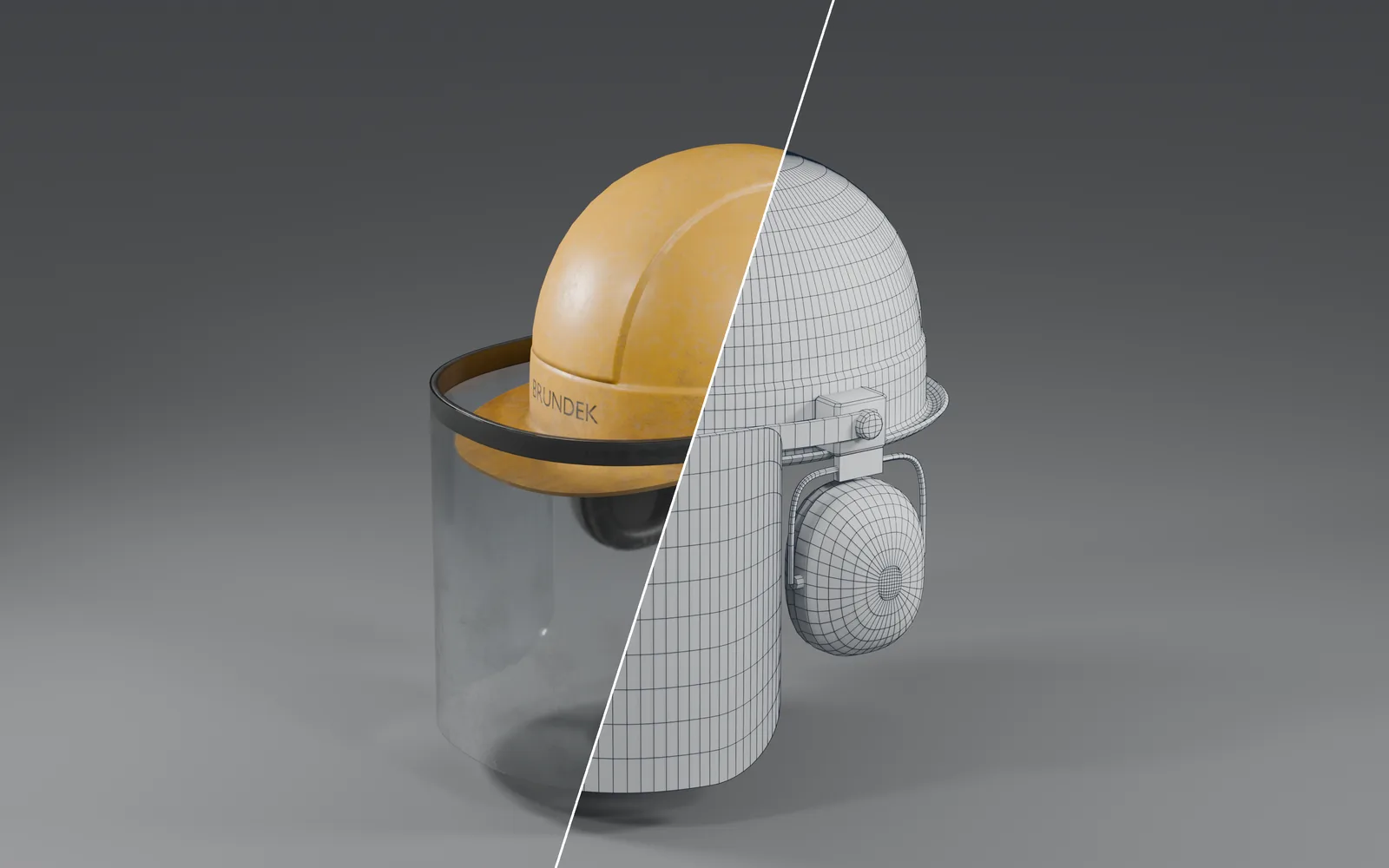 Casco de seguridad con orejeras y careta